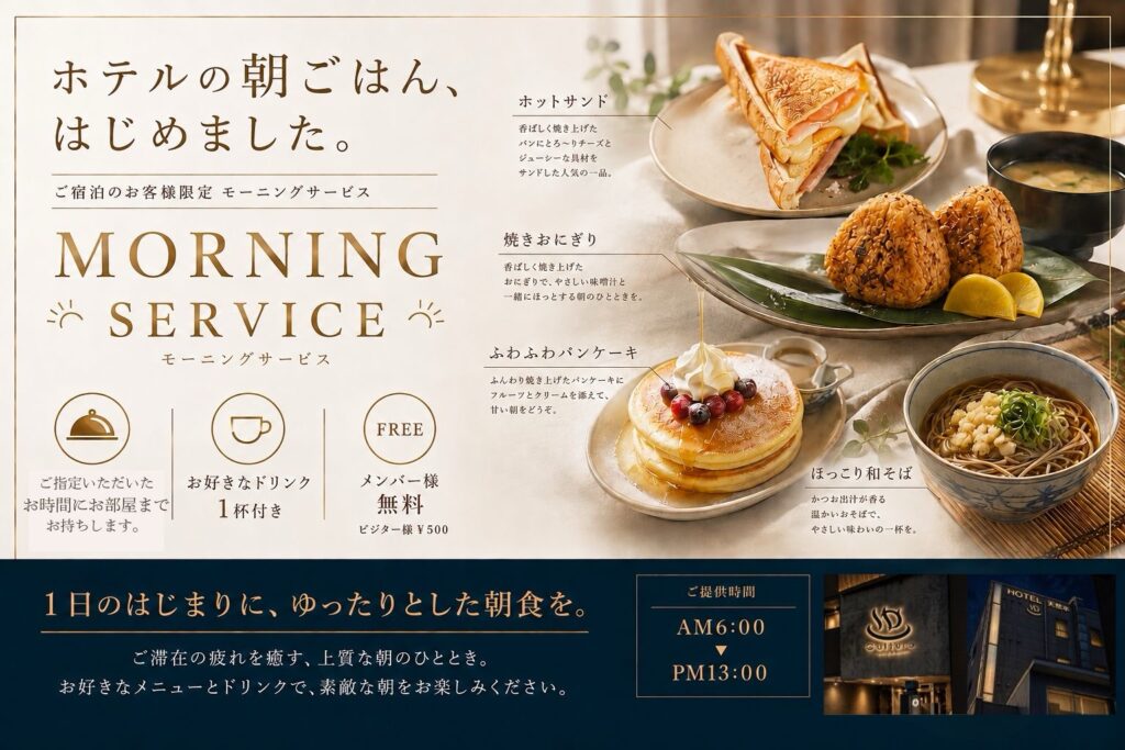 【一日の始まりを彩る、特別なモーニングサービス】